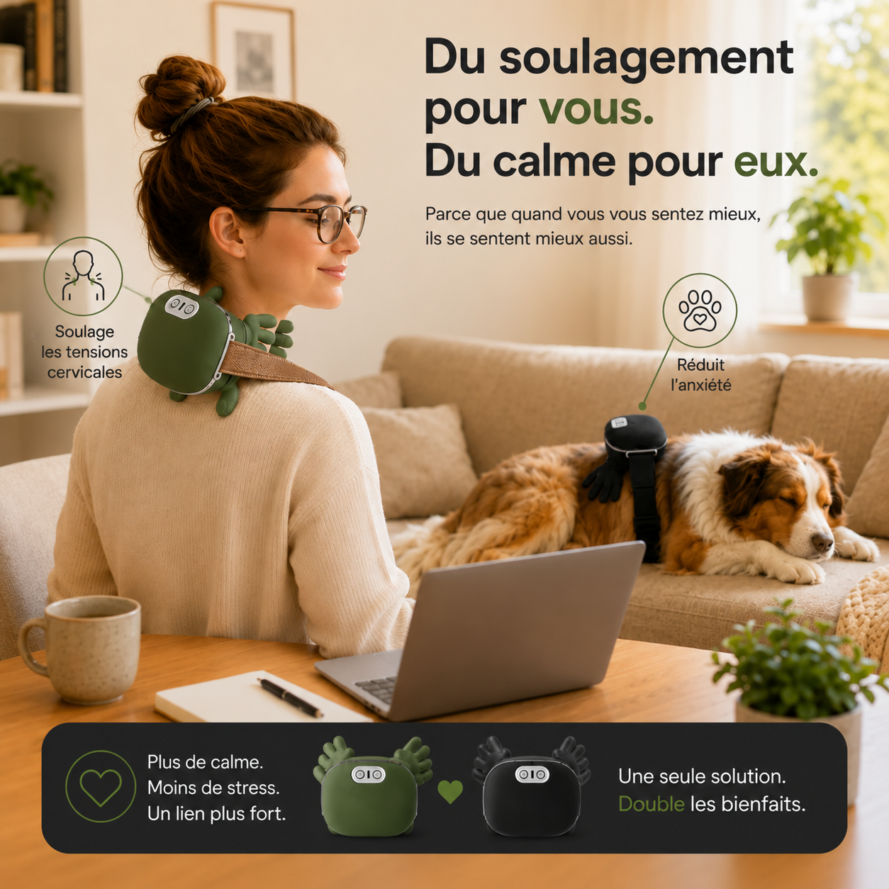 Masseur apaisant pour animaux